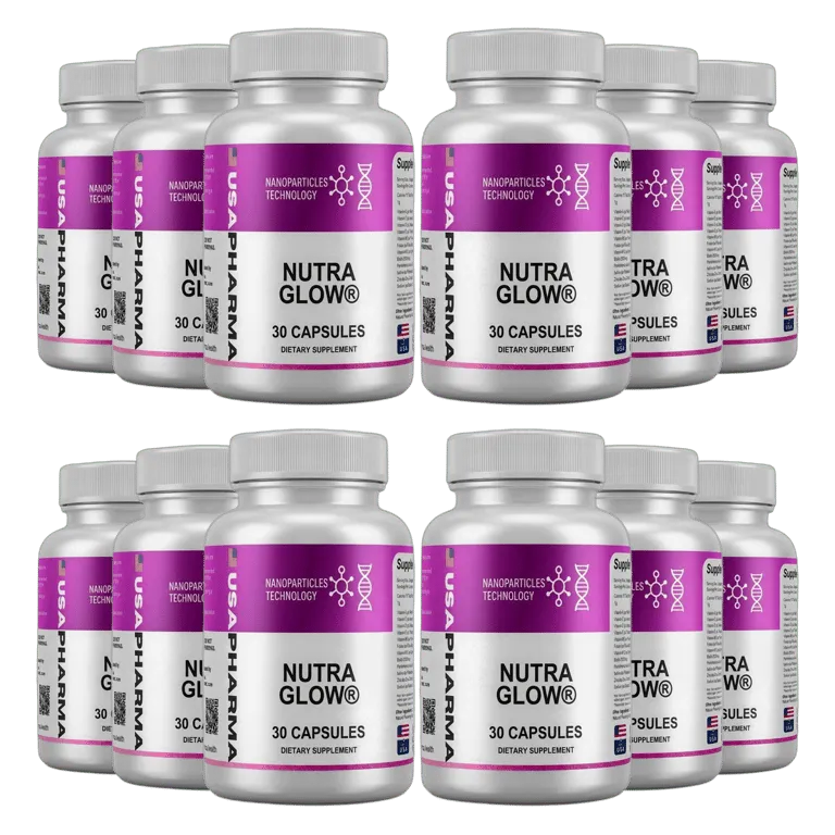 NutraGlow 12 bottles hair vitamins skin vitamins